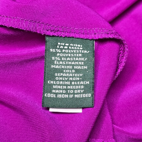 Lauren Ralph Lauren Elegant Pink Cowl Neck Dress Size 10 - Picture 8 of 9